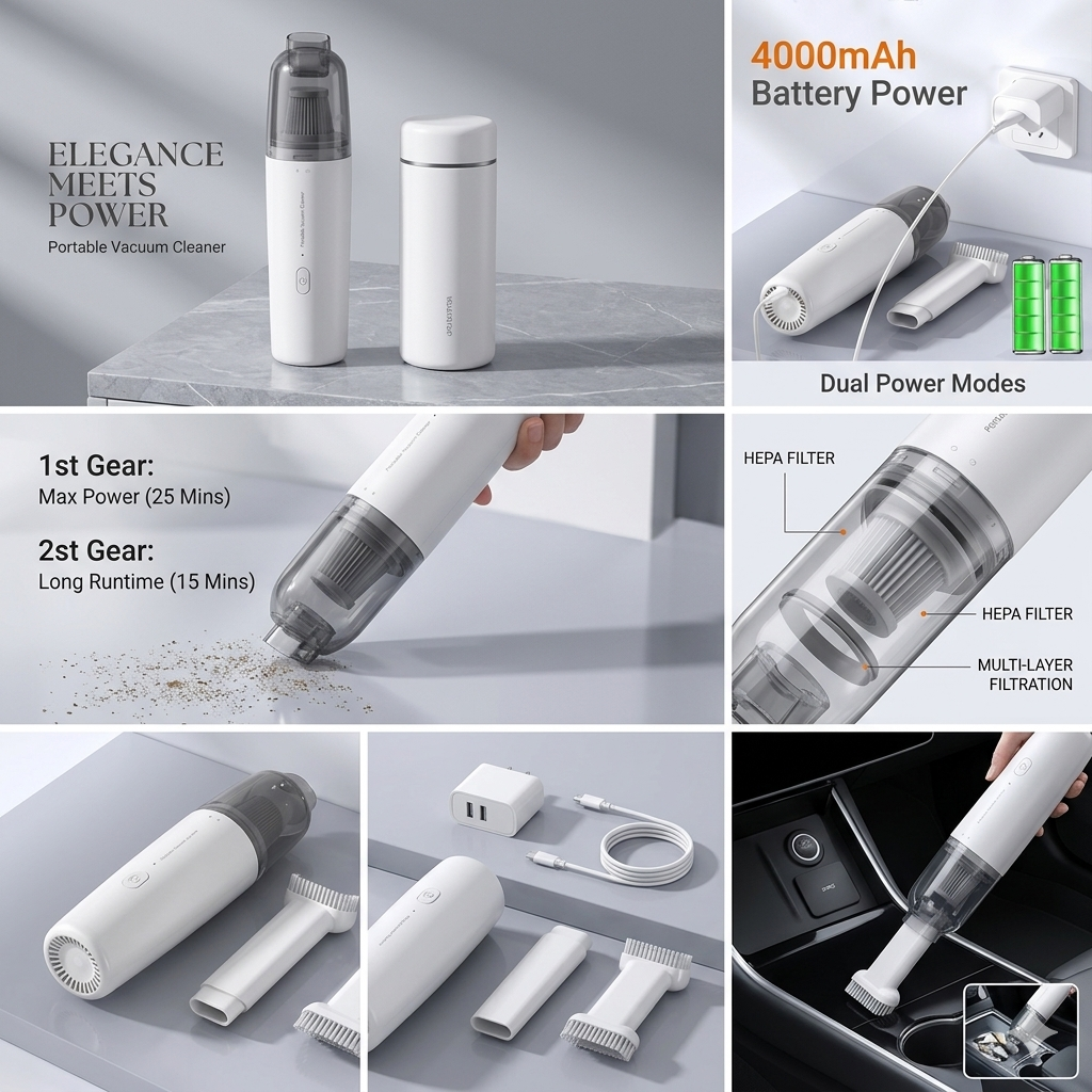 Portable Pro-Vacuum - High-Efficiency Cordless